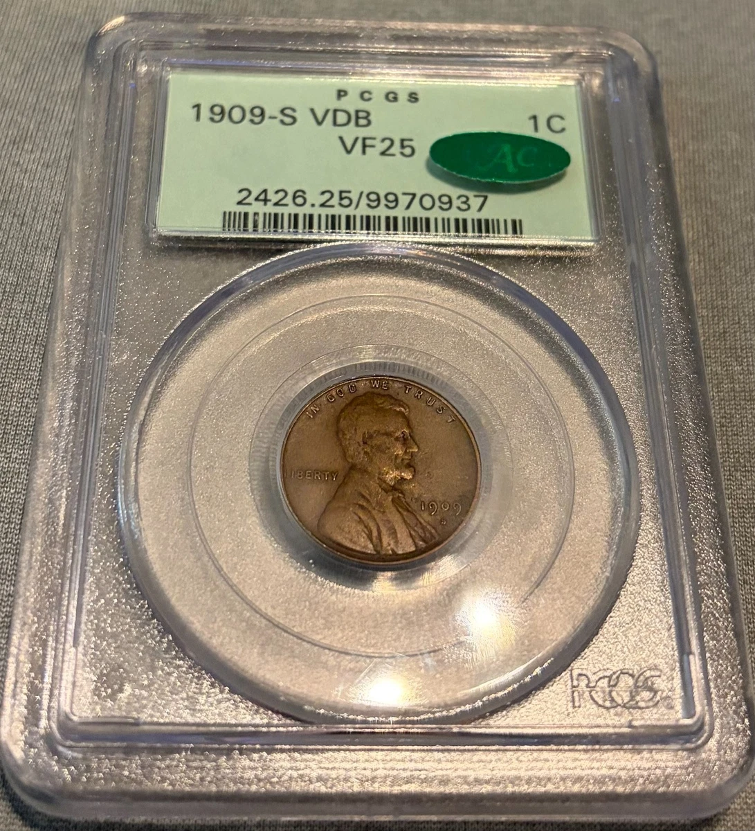 San Francisco VF 25 Graded 1909 Year Lincoln Wheat US Small Cents