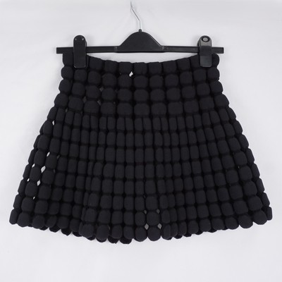 Alaia Women's Crochet Mini Skirt Color Black Size 36 Unlined Made In Italy 