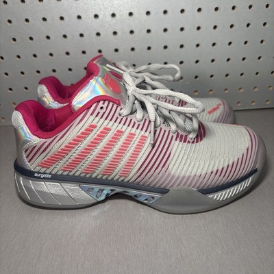 K-Swiss Hypercourt Express 2 x Lucky In Love Tennis Shoes Womens 8.5 Gray Pink
