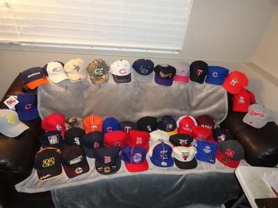 Lot 40 Hats Caps Snapback Fitted Sport Baseball MLB NBA NFL NCAA NASCAR Bundle C