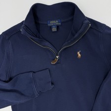 Polo Ralph Lauren 1/4 Zip Navy Blue Boys Size 5