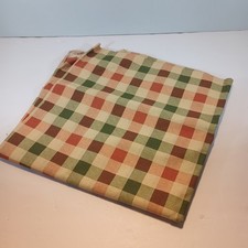2 Yards Pink Green Tan Check Plaid Fabric 56" w Cotton Home Dec