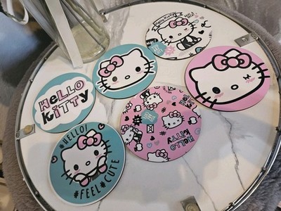 Hello Kitty 6er Set Holzuntersetzer für Getränke oder Dekoration entzückende Designs