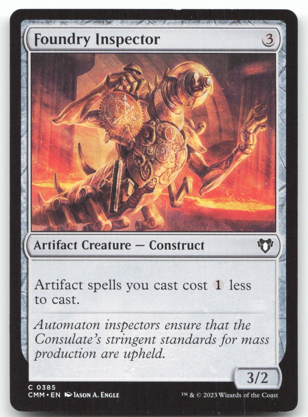 Foundry Inspector 385 Common Commander Masters Magic: The Gathering Near Mint