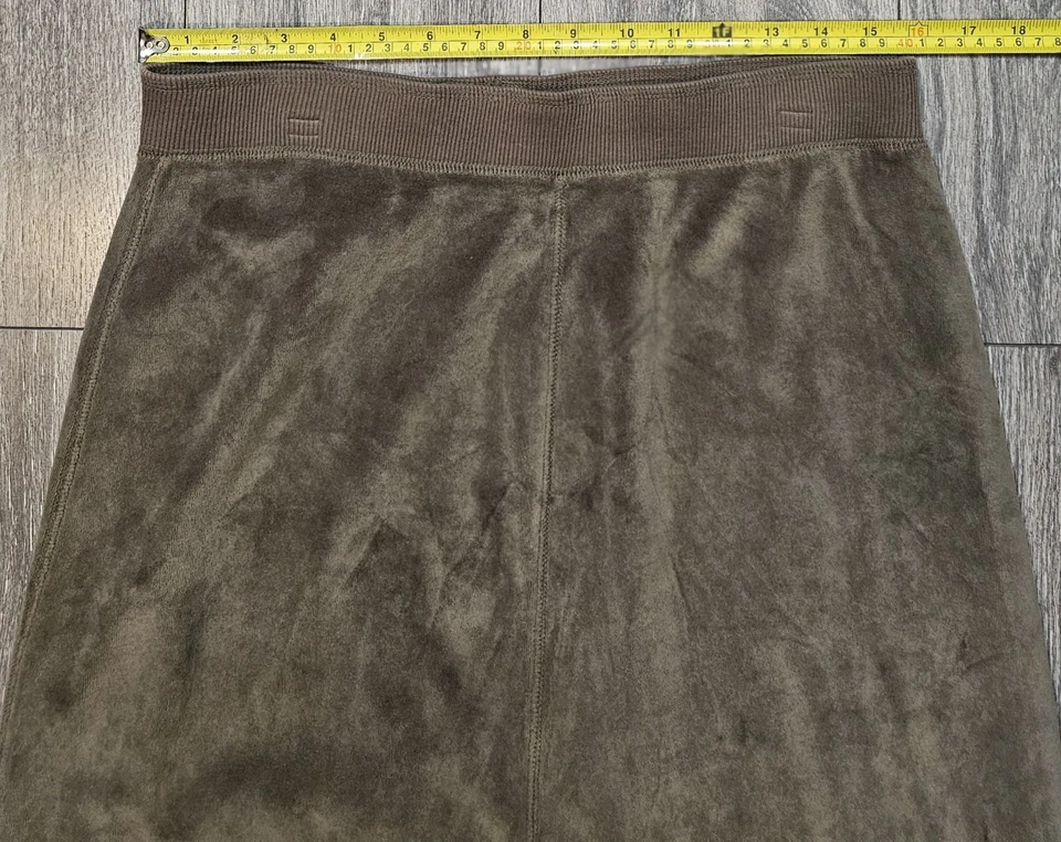 Falda midi vintage años 90 Y2K Jill gamuza marrón chocolate para mujer talla mediana boho Foto 4 de 4