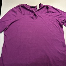 Lane Bryant 26/28 Brand New 3/4 Sleeve Purple Top Lightweight Sweater  138