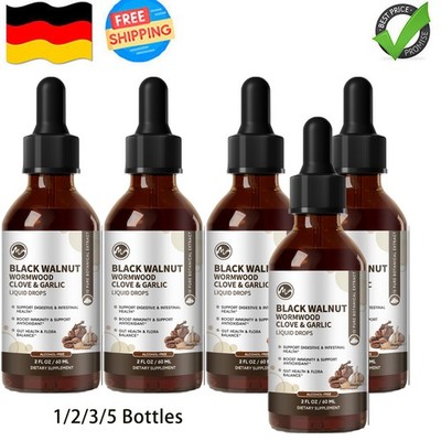 1-5x Parasiten Reinigung Detox Extrakt Wermut Nelke Knoblauch Schwarze Walnuss