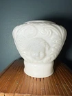 Vintage Milk Glass Cherub Globe Shaped Glass Shade ONLY