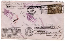 Halifax 1931 Air Mail, FWD to SanFrancisco then returned
