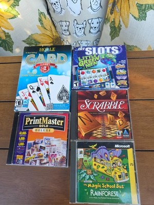 PC & Mac Games Lot Hoyle Card Games IGT Slots Scrabble PrintMaster Magic School