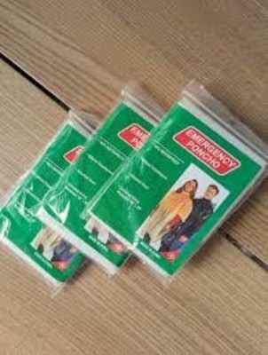 Leberna EMERGENCY Poncho WATERPROOF All with Attached 50X80  COLOR BLUE 9 PACK