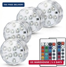 Submersible LED Lights with Remote, 16 Colors 4 Modes Battery Powered Color Chan