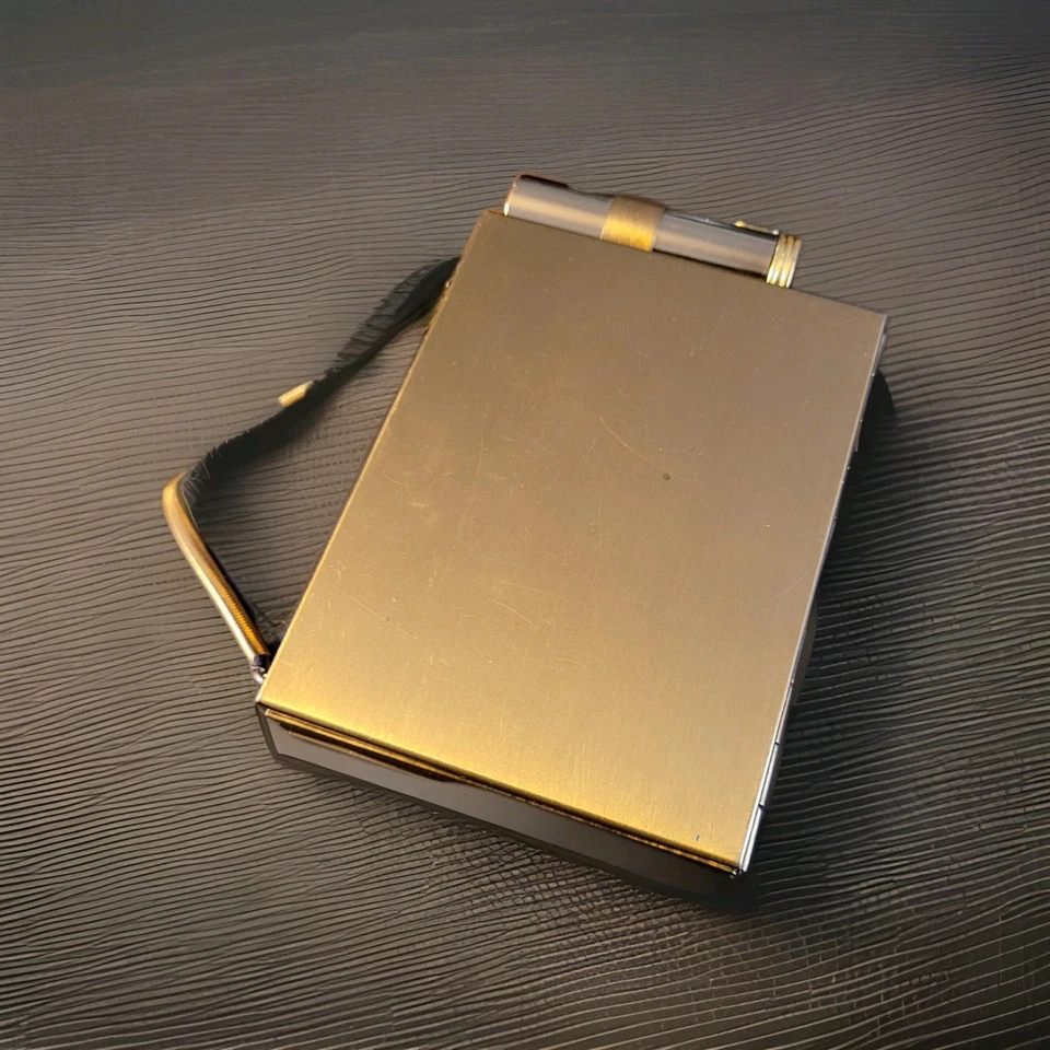 Vintage Gold Brass Antique Evans Style Lipstick, Makeup, And Cigarette Purse - Image 3 of 4