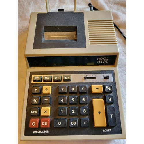 VTG ADDING MACHINE Royal Business Machines Model 114PD Calculator For ...