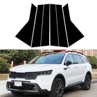 Fit Kia Sorento 2021 2022 2023 Window Pillar Posts Trim Covers Decal Black