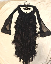 ROARING 20'S FLAPPER COSTUME WITH WRAP, CHOKER & HEADBAND.. WOMEN'S SZ 8-14