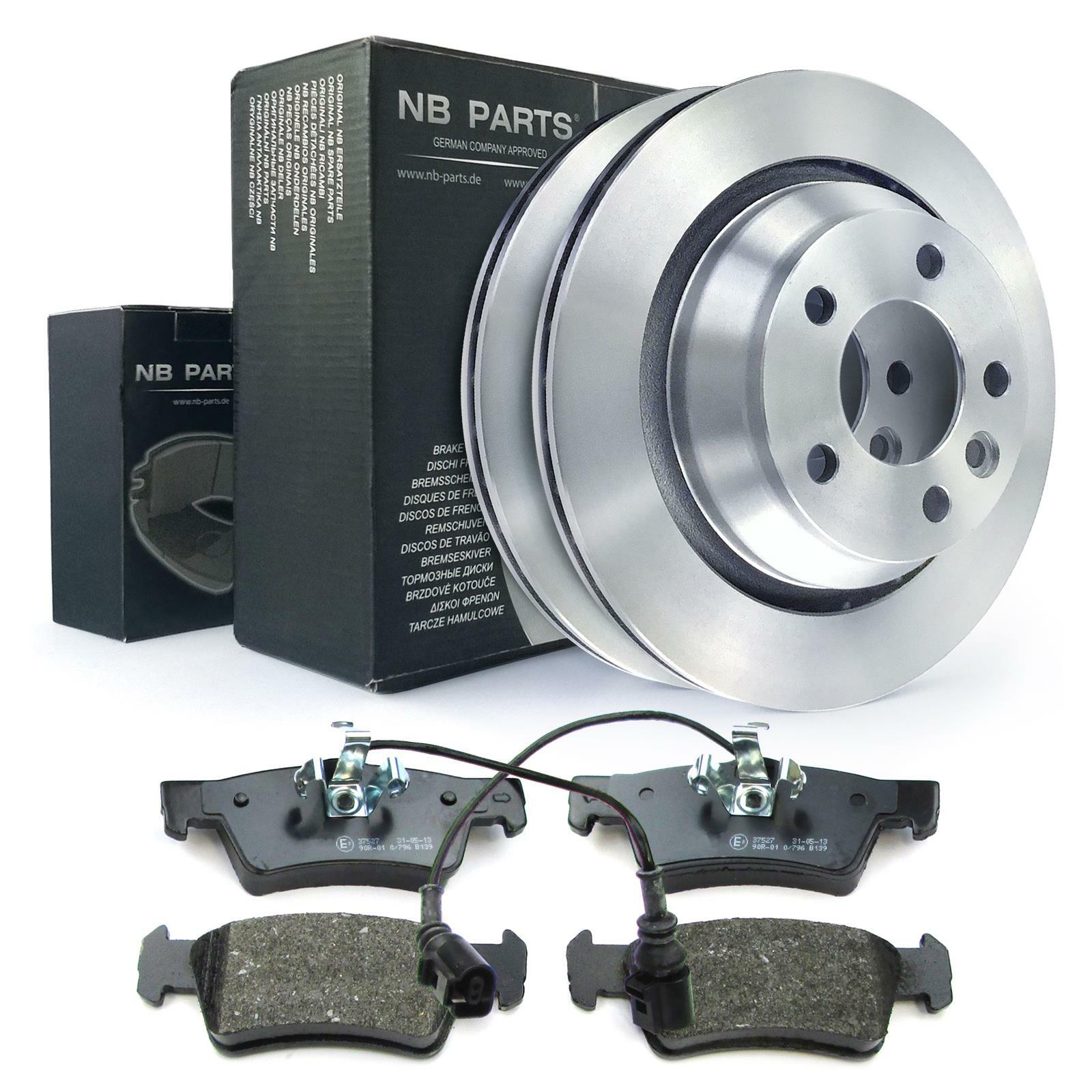 Brake Discs 314mm Vented Brake Pads Rear for VW Touareg 7LA 7L6 7L7 TDI