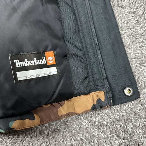 Timberland Boys Kids Puffer Coat Full Zip Hooded Jacket Sz L (14-16) Camouflage - Picture 13 of 20