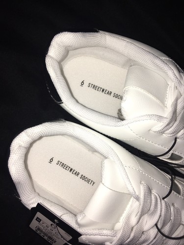 White, Platform Lace-up Sneakers Size 6/6.5 NWD - Picture 7 of 8