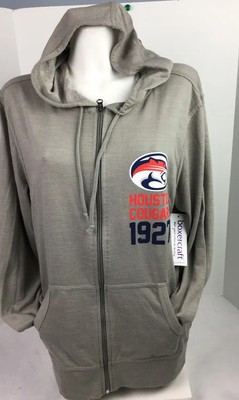 Boxercraft Houston Cougar Half Time Hoodie Gray Jacket Size M Zip New