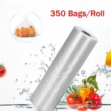 350 Clear Plastic Produce Bags on Roll 12"x20" Kitchen Vegetables Food Storage