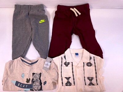 Lot of 4 pcs   Toddler Clothes Size 12-24M: Shirt, Pants, Long Sleeve