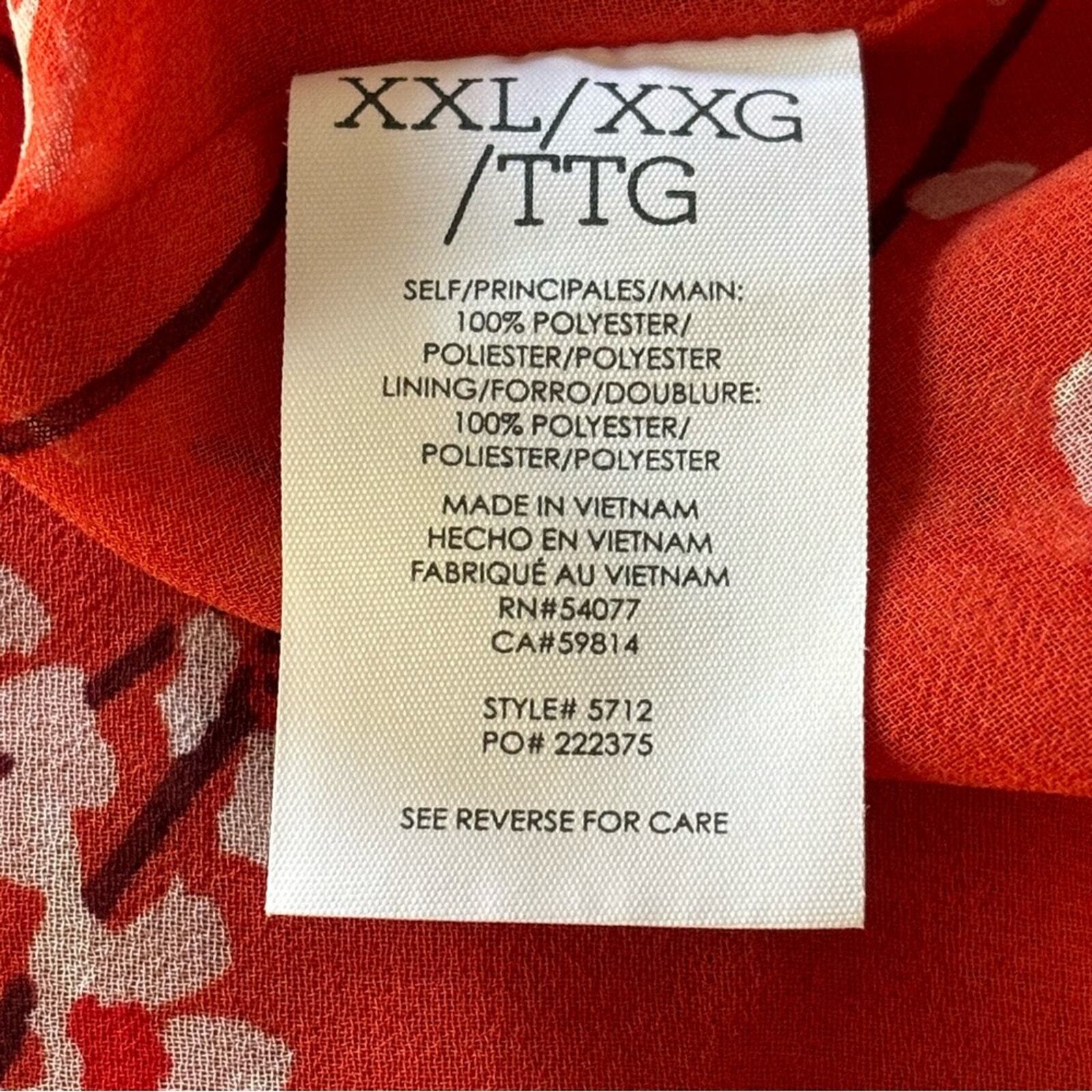 Cabi Split Flutter Sleeve Chiffon Cherry Blossom … - image 9