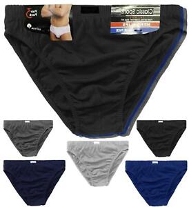 3 & 6 Pack New Men's Teens Sports Cotton Classic Briefs Pants Underwear Hipsters