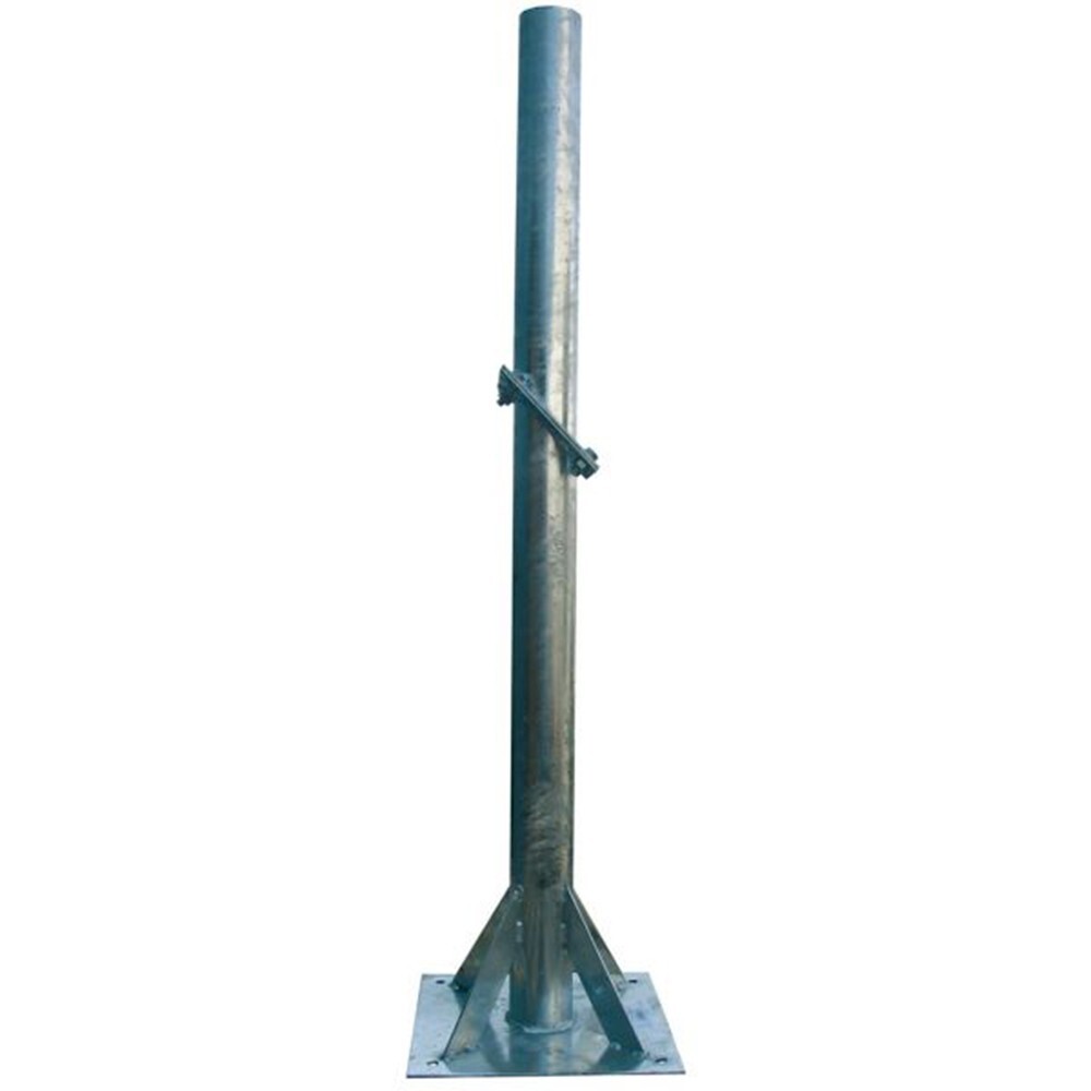 Support en acier galvanisé gris 120cm pour terrasse extérieure robuste