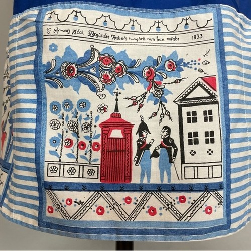 Vintage Schürze Küche Krawatte Taille Hostess Illustrationen Retro blau Hostess Blumen - Bild 9 von 11