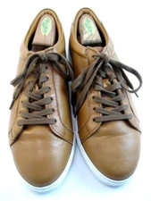 NEW Allen Edmonds "COURTSIDE" Low-Top Leather Dress Sneakers 10 D Walnut (248N)