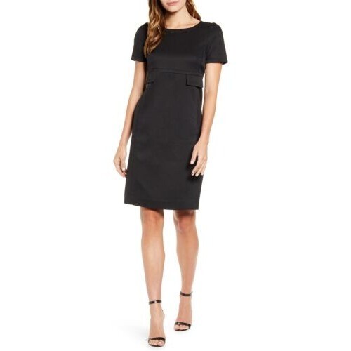 NWT Anne Klein Black Short Sleeve MIdi 6 Classic Dress NWT Anne Klein Black Short Sleeve MIdi 6 Classic Dress
