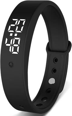 FARYODI Armband Vibrationswecker, Erinnerungswecker,Vibrationsalarm, (schwarz)