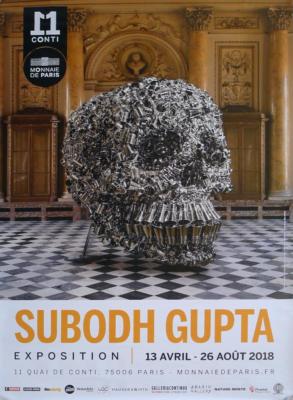 SUBODH GUPTA - PARIS AUSSTELLUNG 2018 - SELTENES ORIGINAL WERBEPLAKAT