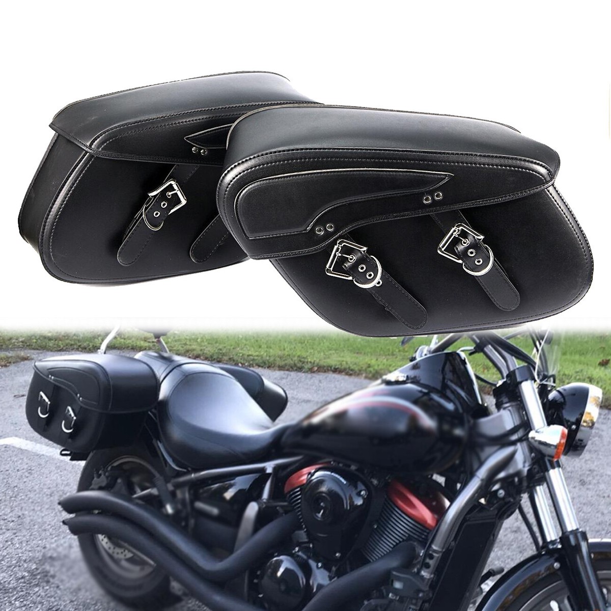 Kawasaki Vulcan 900 Hard Saddlebags Viking 44L Lamellar Stallion
