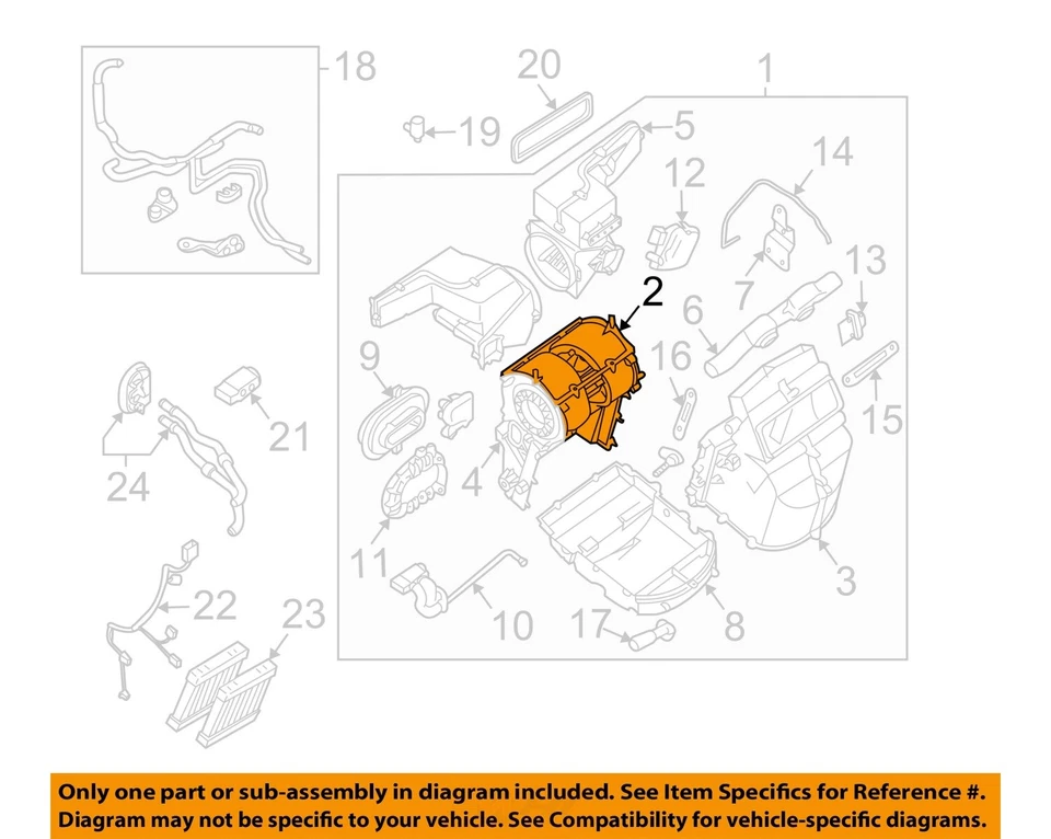 Motor soplador de climatización delantero usado se adapta a: Nissan Quest 2009 delantero grado A Foto 3 de 4