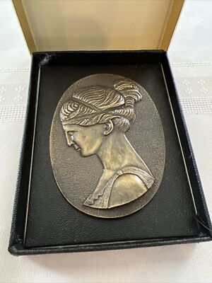 Vtg BIRTH CONTROL PILL BOX Buckle ART Nouveau ERA NOW Syntex 1970s RARE VG+
