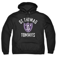 University Of St. Thomas Adult Pullover Hoodie Tommies Logo, Black, S-3XL