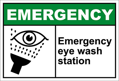 Emergency Eye Wash Station Emergency OSHA / ANSI Aluminum METAL Sign | eBay
