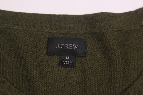 J.Crew Mens Green Knit Woven Cotton-Cashmere Crewneck Lightweight Sweater Medium - Picture 5 of 6