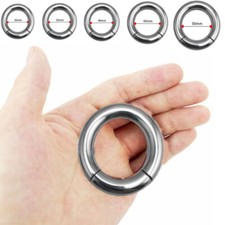 New Male Weak Magnetic Lock Metal Scrotum Pendant Ball Stretcher Cock Ring Penis