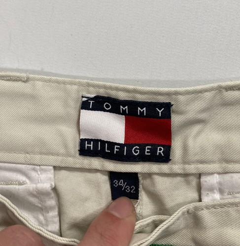 TOMMY HILFIGER STRAIGHT FIT Chinos - W34 L32 - Cream - Great Condition - Men’s - Imagen 2 de 4