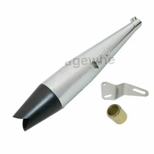 Exhaust Shark Chrome Glass Wool Silencer For Enfield Bullet Classic Electra