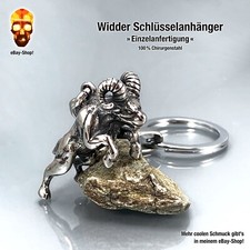 Widderfigur Schlüsselanhänger Edelstahl Anh...