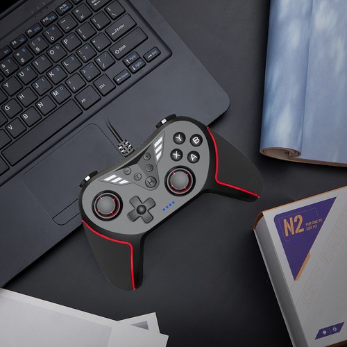 USB Wired Game Controller Gamepad Joystick for Switch Console PC (Black) - Picture 2 of 11
