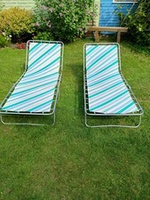 2 x Vintage Retro  Sun loungers - VW Camper Van, Vintage Caravan, etc.