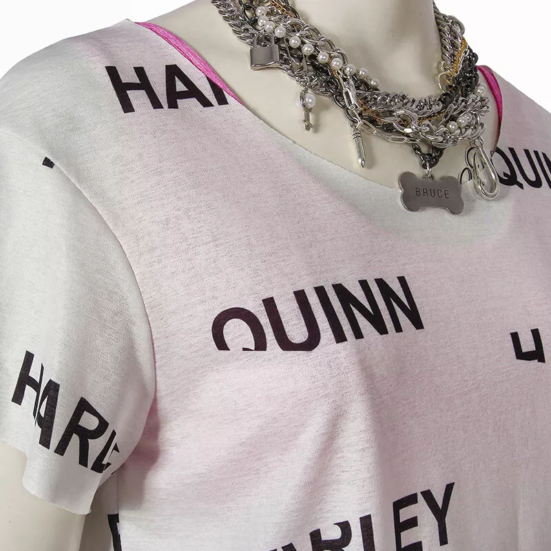 Suicide Squad Harley Quinn Cospay Halloween Party Costumes Full Set Uniform - Image 3 of 4