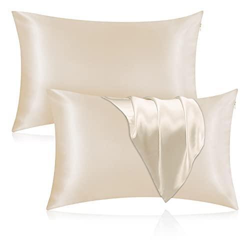 Veaken Silk Pillowcase for Hair and Skin, 2 Pack 100% Mulberry Silk Pillowcase-image