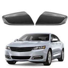 For Chevy Impala 2014-2020 Exterior Side Mirror Cover Cap Carbon Fiber Pattern