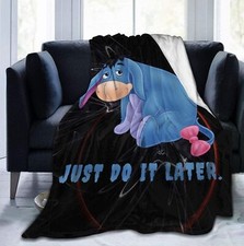 3D Disney Eeyore Donkey Winnie the Pooh Sofa Blanket Flannel Soft Throw Rug Gift